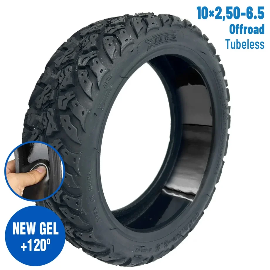 Neumático 10x2,50-6,5 Offroad Tubeless (Con gel antipinchazos) [Xuancheng] - 10 unidades