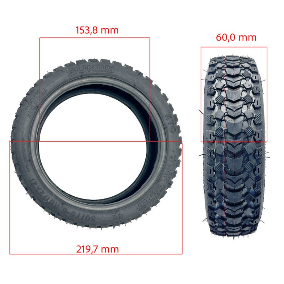 Neumático 50/75-6.1(8,5x2) Offroad Tubeless (Con gel antipinchazos) [Suniik]