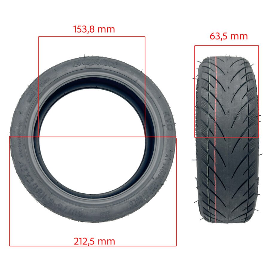 Neumático 50/75-6.1 (8,5x2) Cityroad Tubeless (Con gel antipinchazos) [Suniik]