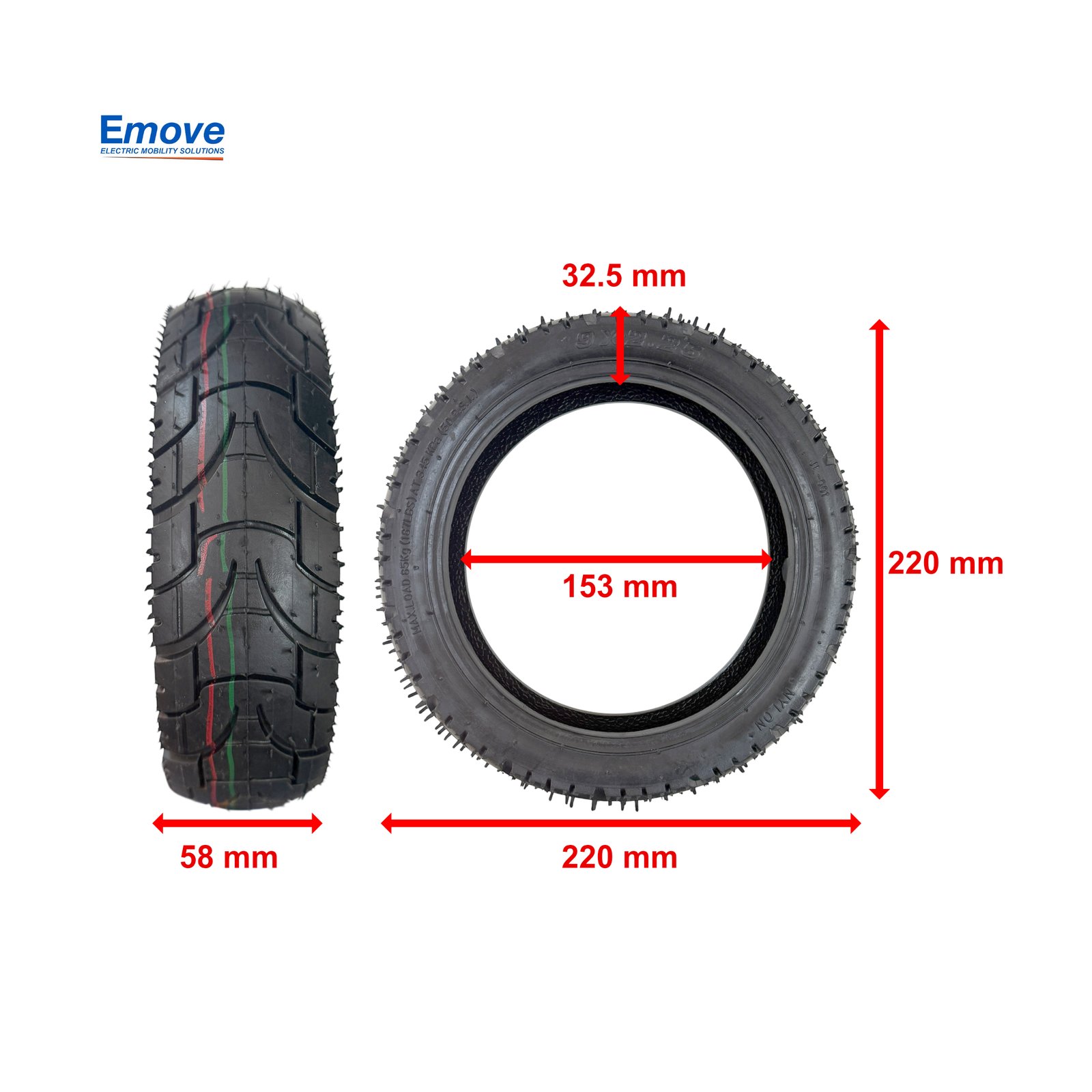 Rueda Cubierta 9×2,25 para Xiaomi [Amalibay] - RuedaQrueda