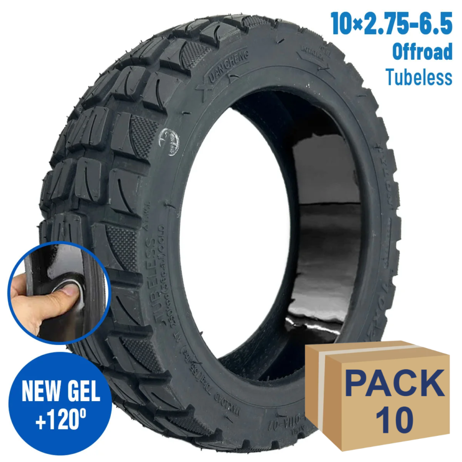 Neumático 10x2,75-6,5 Offroad Tubeless (Con gel antipinchazos) [Xuancheng] - 10 unidades