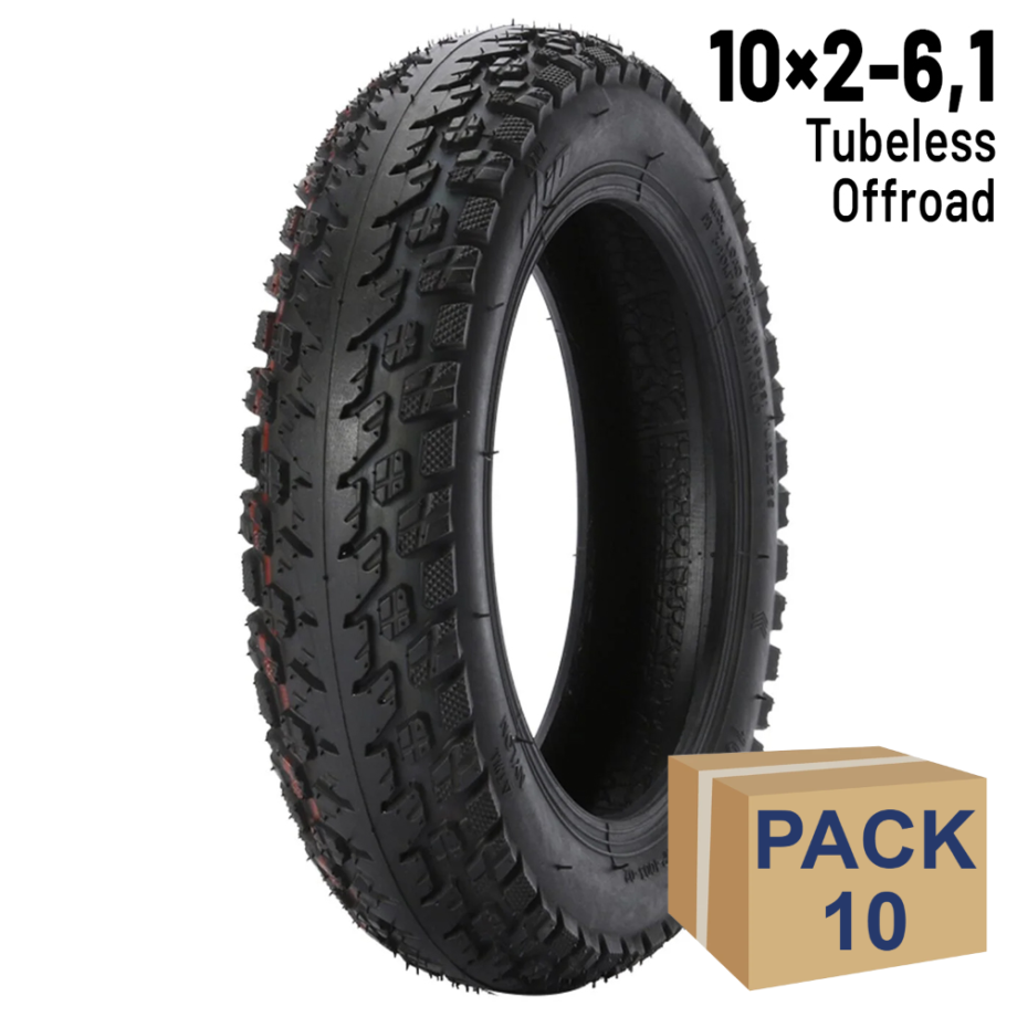 Rueda neumático 10x2-6,1 todoterreno (tubeless) - 10 unidades