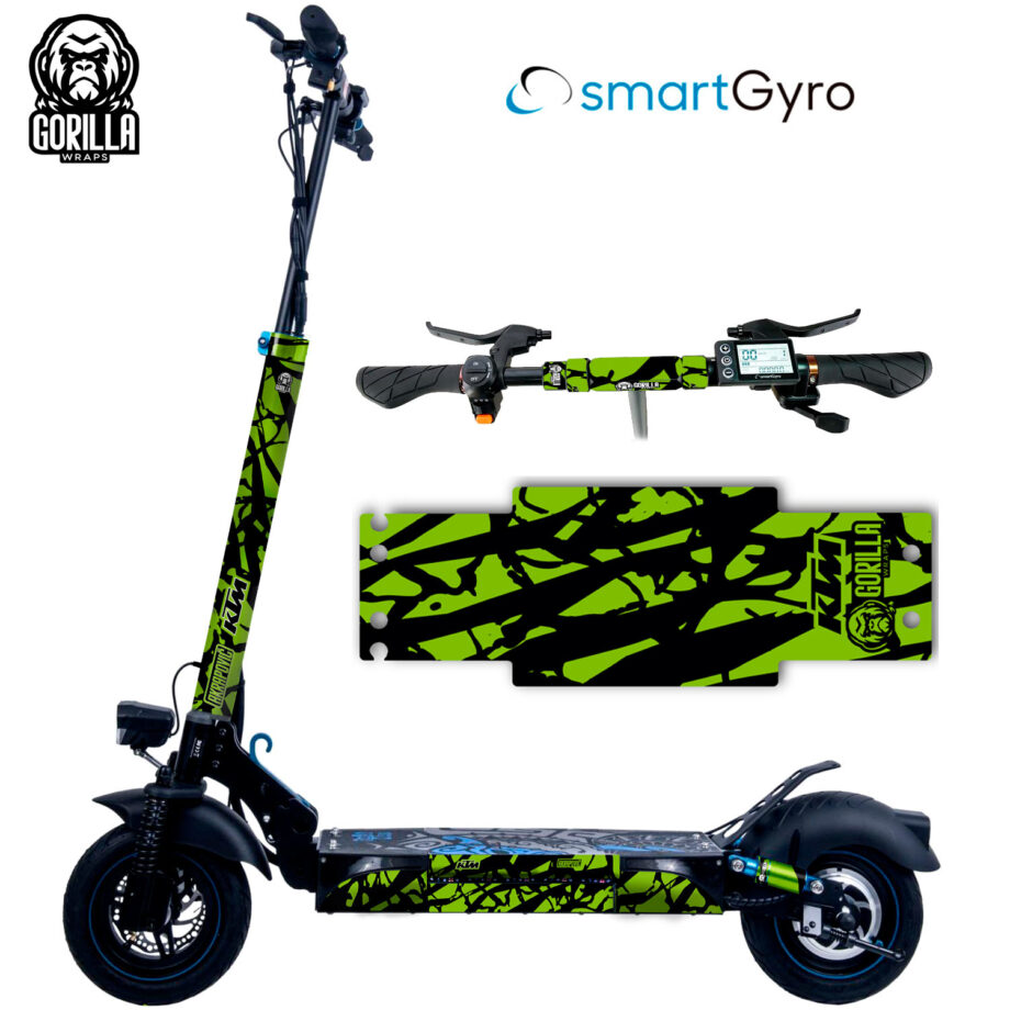 Vinilo + base antideslizante para Smartgyro Rockway, Speedway y Crossover KTM - Verde [Gorilla]