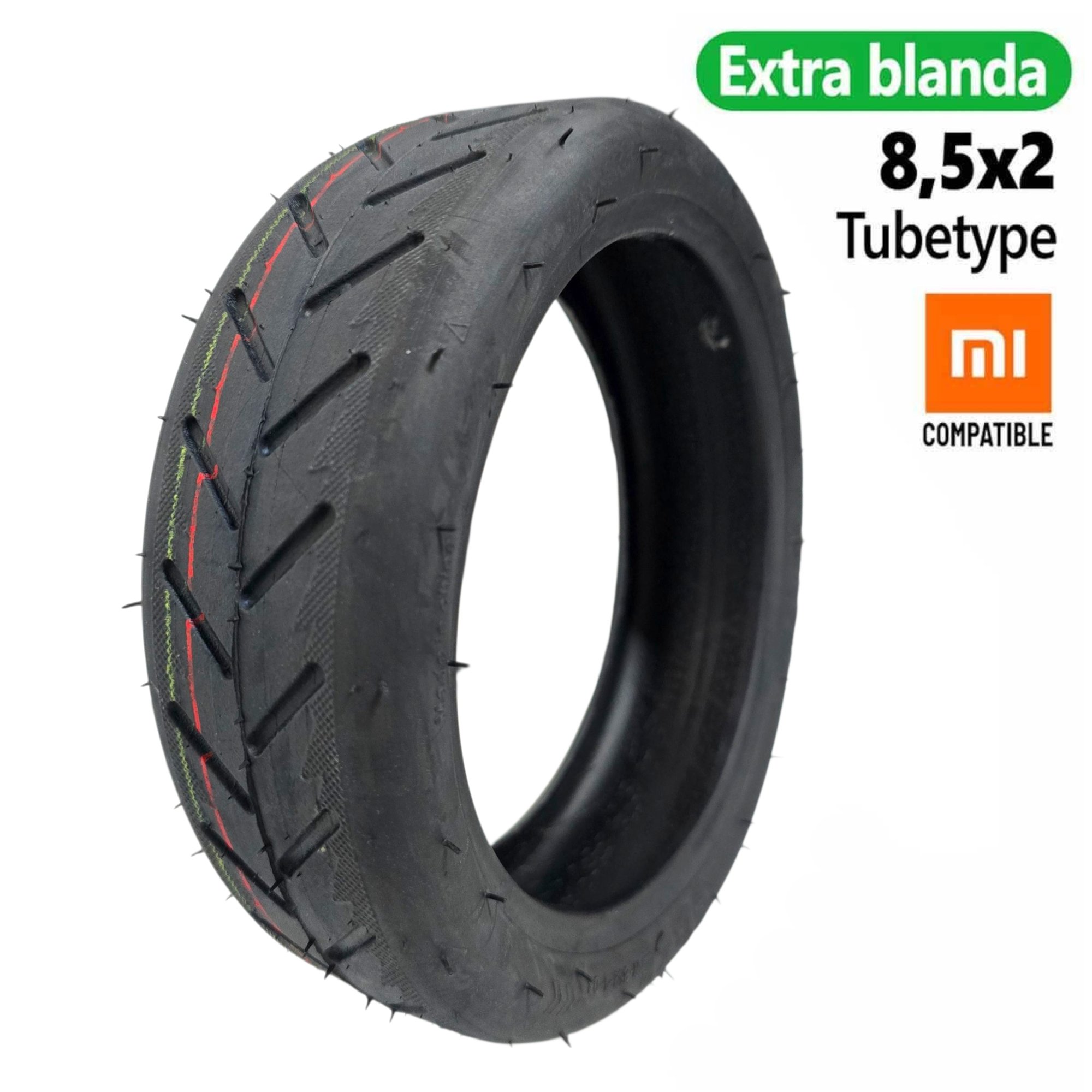 Rueda Cubierta 8,5×2-6,1 tubetype - (Goma blanda)
