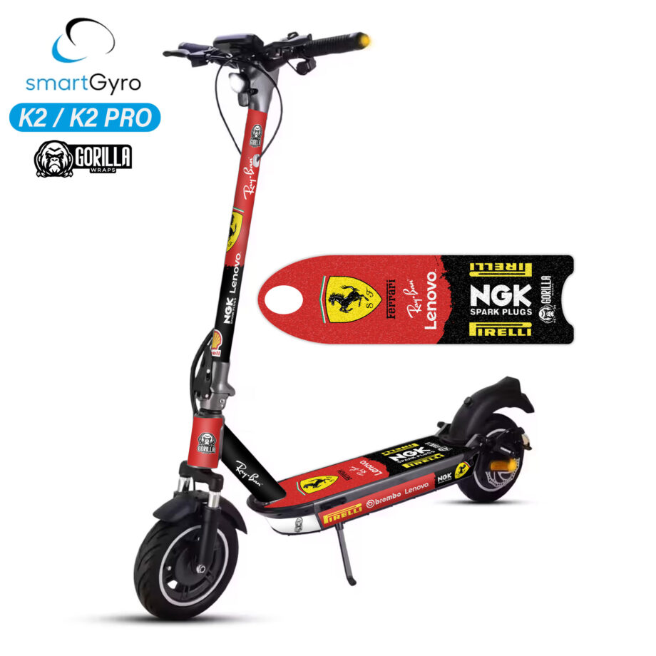 Vinilo con base antideslizante para Smartgyro K2 - Ferrari [Gorilla]