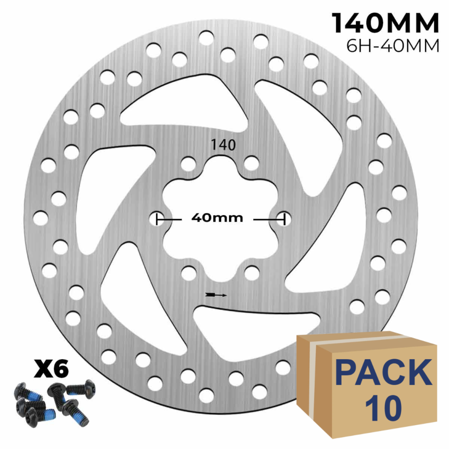 Disco de freno 140mm Smartgyro y similares - Redondo (6H -44MM) - 10 unidades