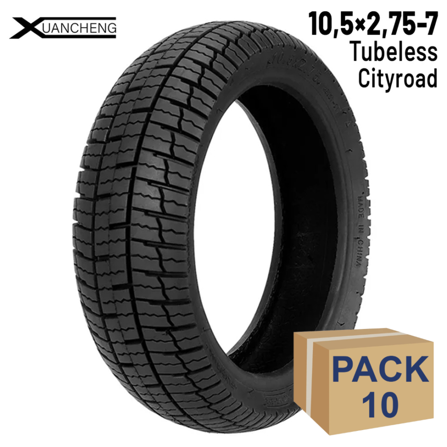 Rueda cubierta 10,5x2,75-7 Tubeless [Xuancheng] - 10 unidades