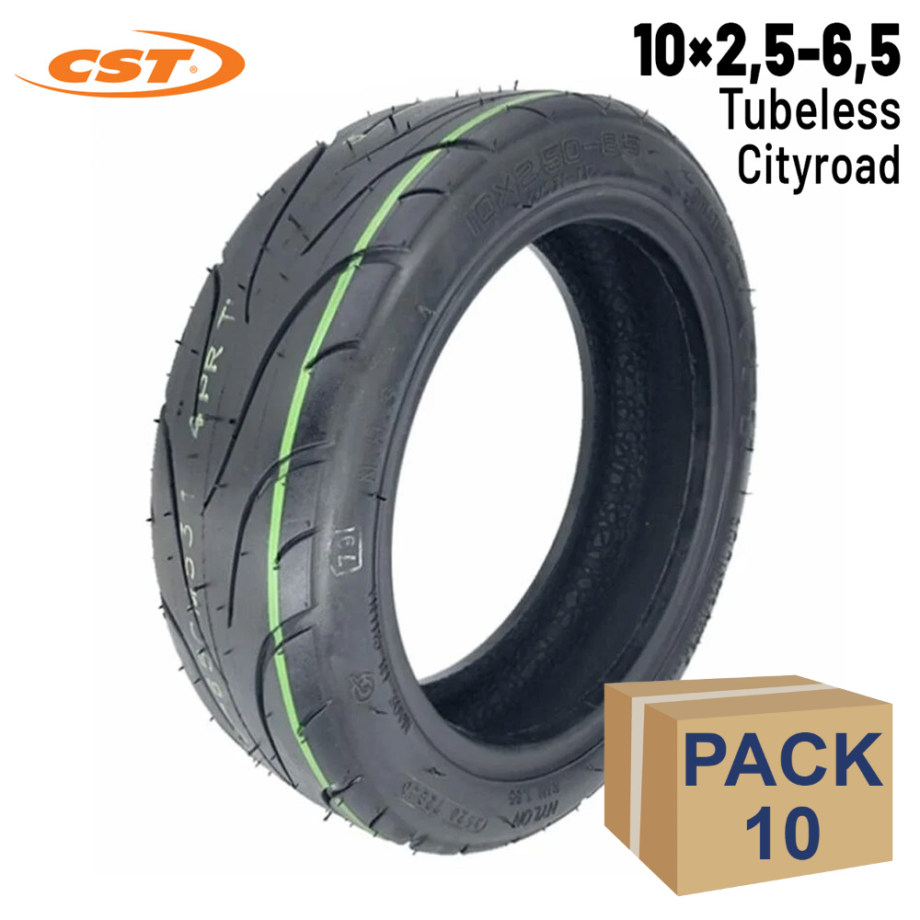 Rueda Cubierta 10x2,5-  6,5 Tubeless [CST] - 10 unidades