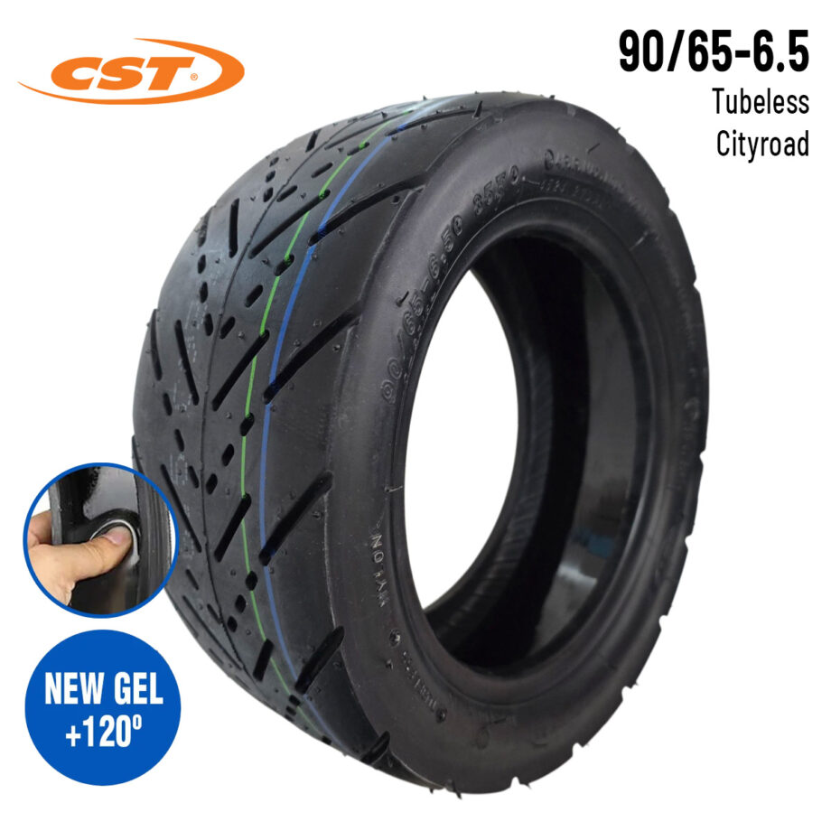 Rueda Cubierta 11x3 (90/65-6,5 ) Onroad Tubeless (con gel antipinchazo) [CST]