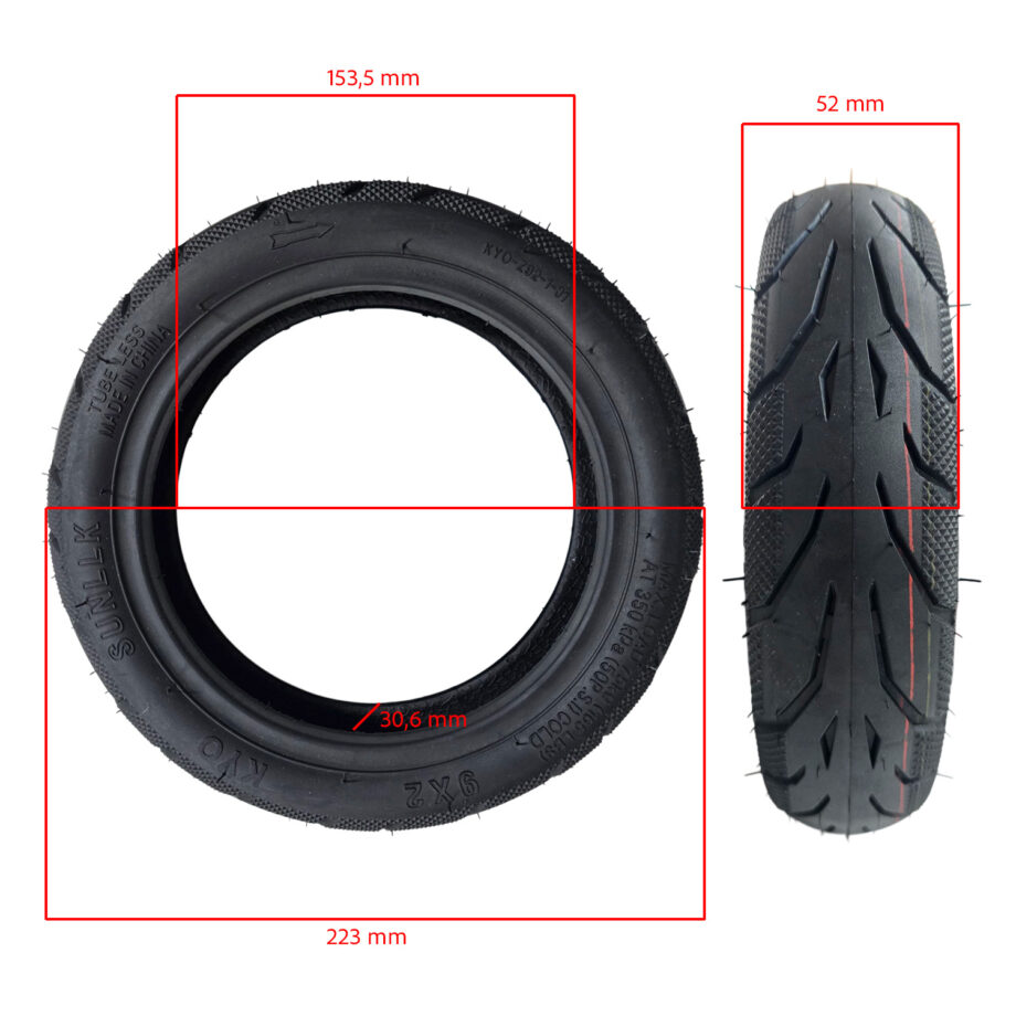 Neumático 9x2 Tubeless [Suniik]