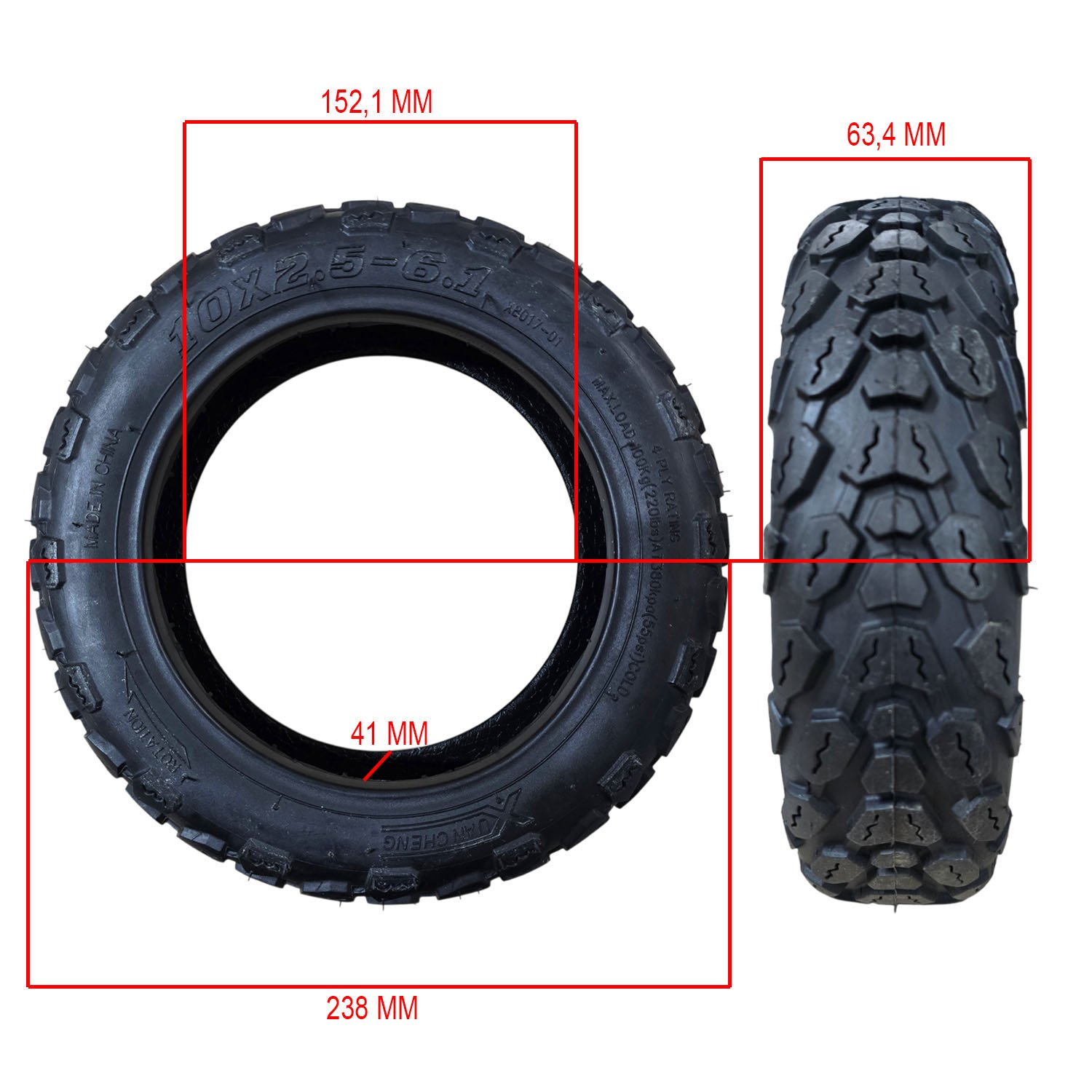Cubierta 10×2,5-6,1 - RuedaQrueda