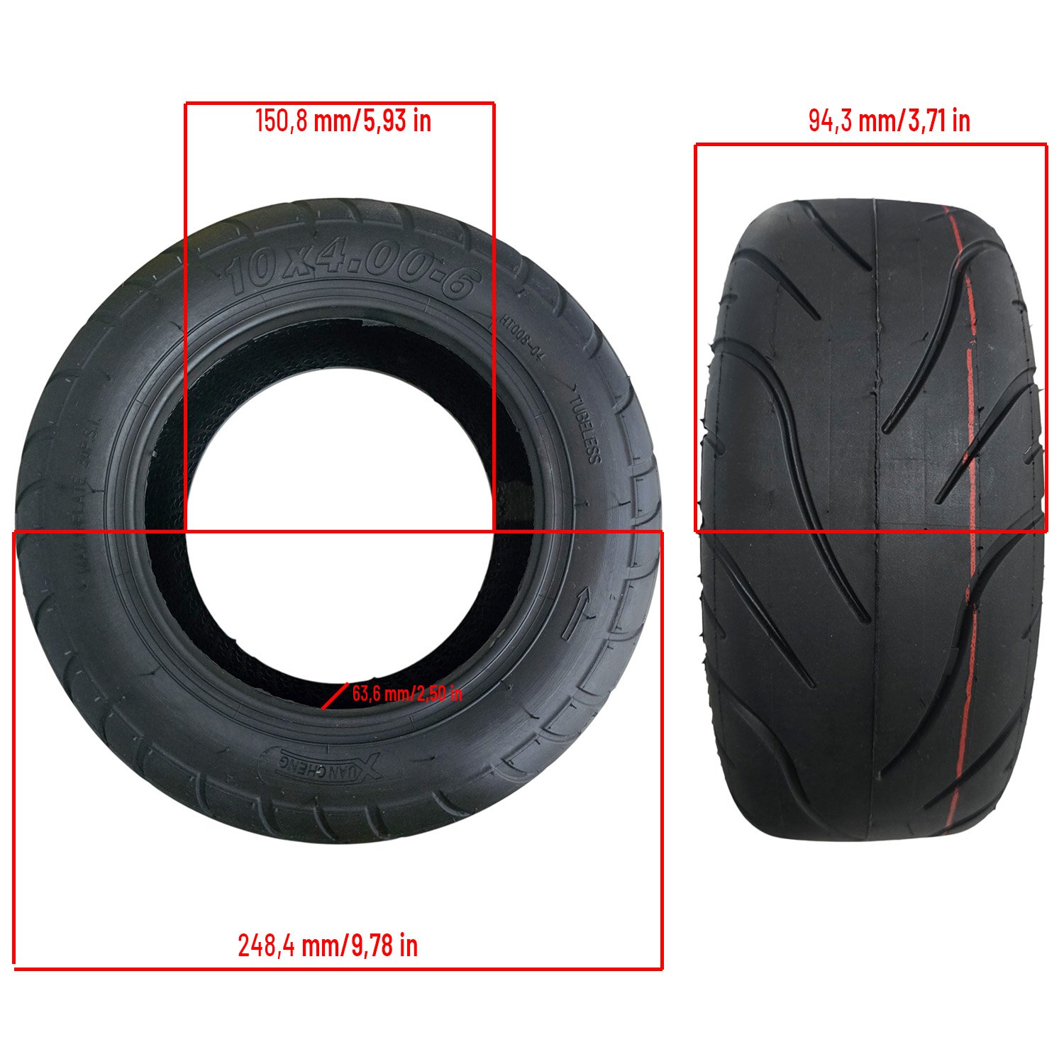 Cubierta 10×4,00-6 Cityroad [Xuancheng] - RuedaQrueda