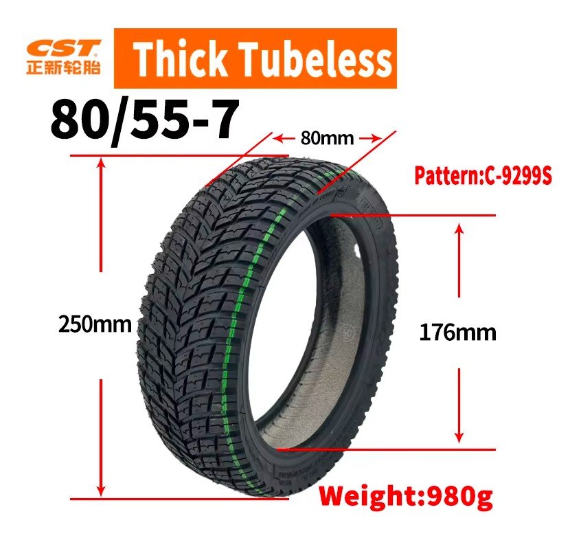 Rueda cubierta 80/55-7 [CST] - RuedaQrueda