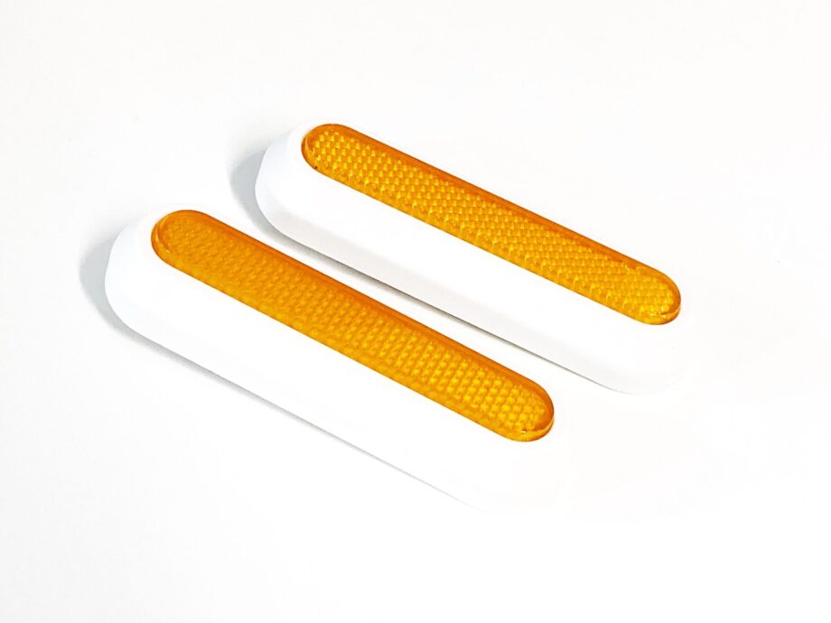 Tapas laterales traseras blancas con catadióptrico reflectantes para Xiaomi (2 unidades)