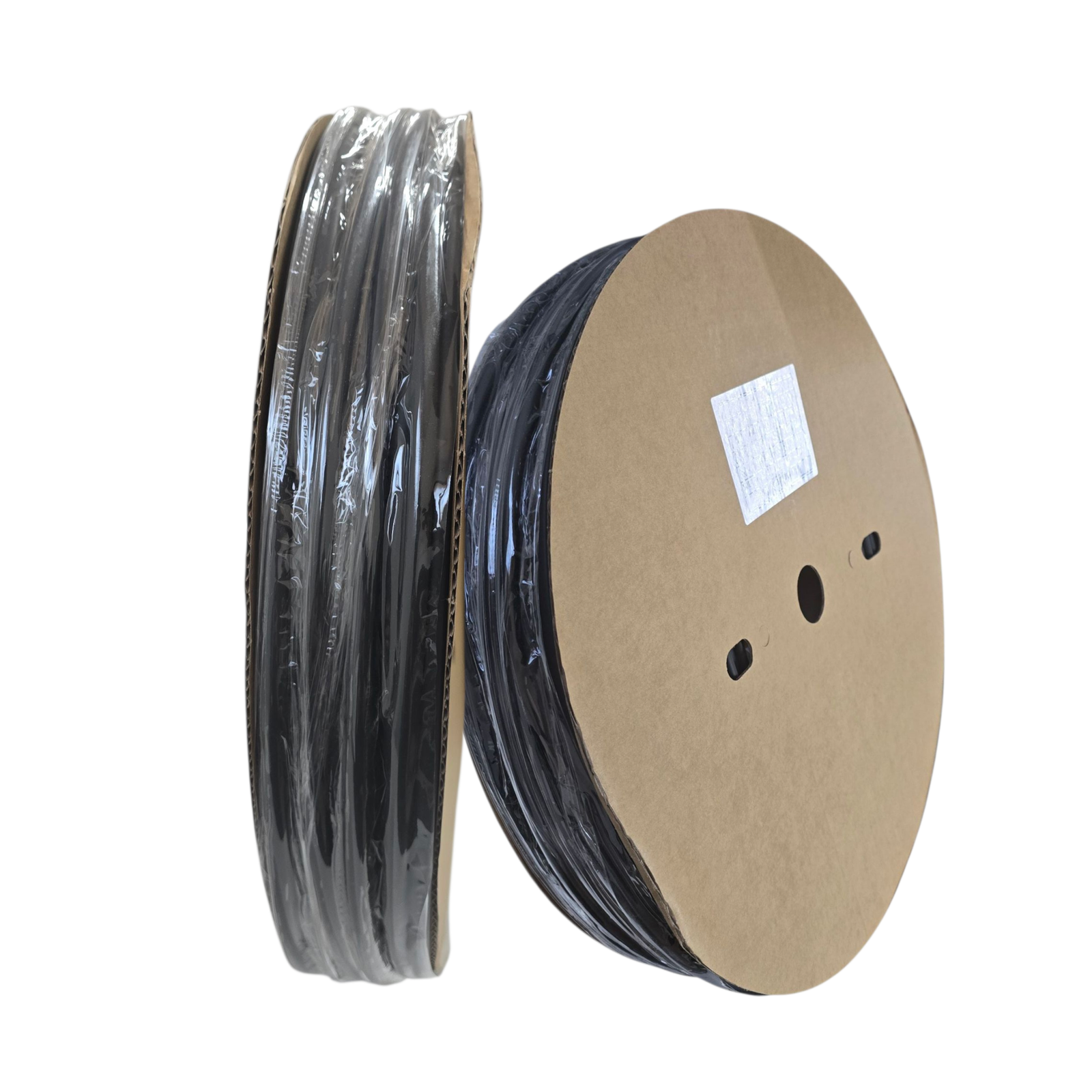 Tubo termorretráctil adhesivo de doble pared negro de 100 m – 1 rollo 3:1 (6,4 mm) - RuedaQrueda