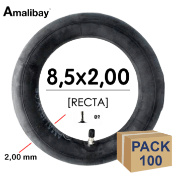 Cámara de aire 8,5x2 (válvula recta) Reforzada 120 gramos [Amalibay] - 100 unidades