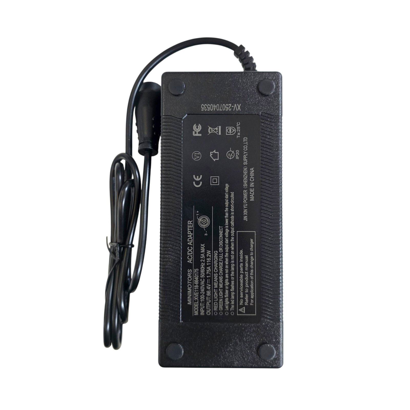 Cargador Premium 60v (Salida 66.4v) 2A conector LP16 para Dualtron - RuedaQrueda