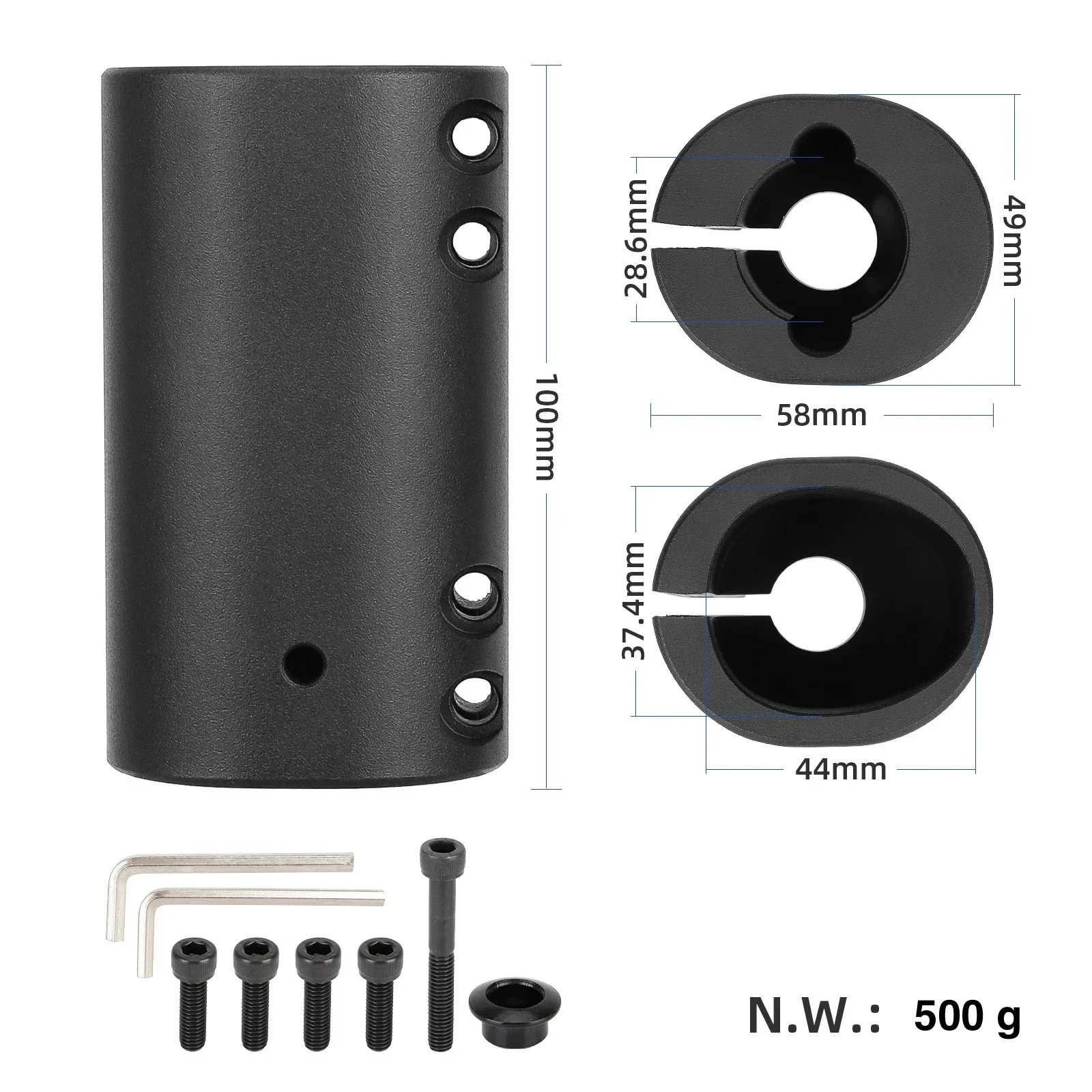 Bloque de mástil anti-holgura para Ninebot G30 MAX - RuedaQrueda