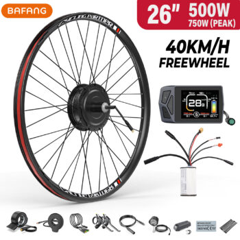 Kit conversión de bicicleta eléctrica motor trasero 500W 48V - 26 pulgadas (Display: EKD01) [Bafang]