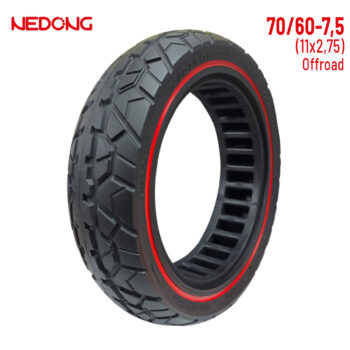 Rueda maciza 70/60-7,5 Roja compatible con ZT3 [Nedong]