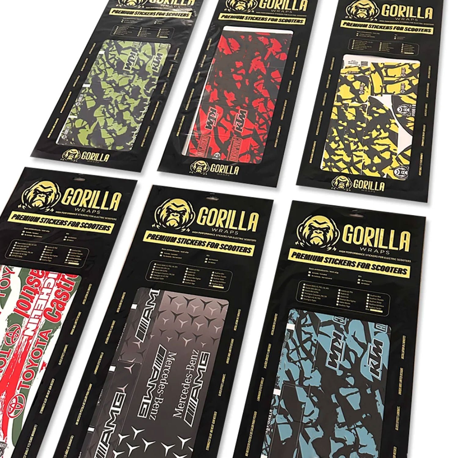 Vinilo para Xiaomi M365, 1S, PRO, PRO 2, MI3 – Mercedes AMG – Completo 20 pegatinas - RuedaQrueda