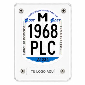 Portamatrícula VMP de Acrílico Transparente