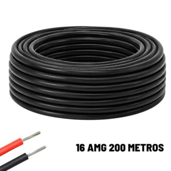 Cable eléctrico Silicona Flexible 16 AWG (Negro) 200 Metros