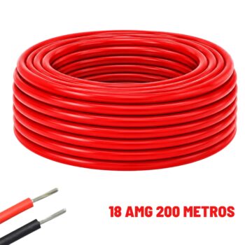 Cable eléctrico Silicona Flexible 18 AWG (Rojo) 200 Metros