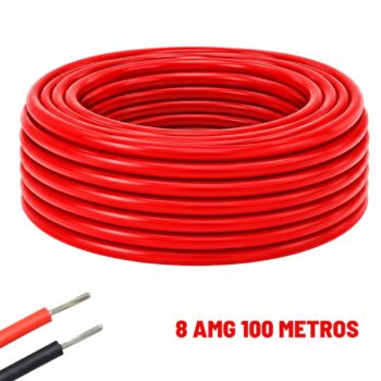 Cable eléctrico Silicona Flexible 8 AWG (Rojo) 100 Metros