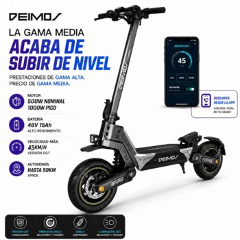 Patinete Eléctrico Ecoxtrem Deimos DGT – Gris oscuro