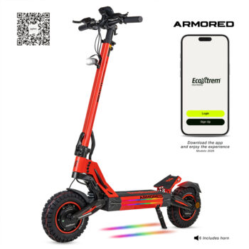 Ecoxtrem Armored PRO Dual 24 Ah – DGT Homologado 2027 (Rojo)