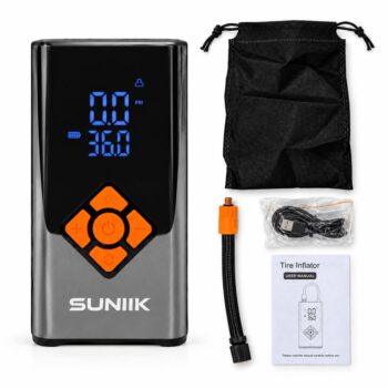 Inflador eléctrico SUNIK con accesorios separados