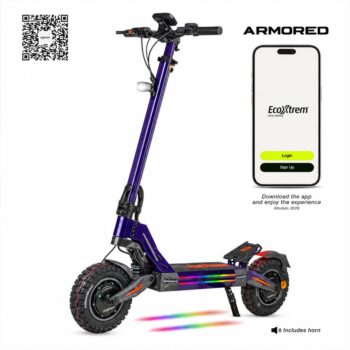 Ecoxtrem Armored PRO Dual 24 Ah – DGT Homologado 2027 (Morado oscuro)